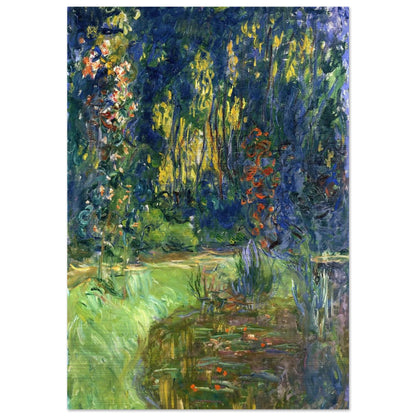 Water Lily Pond at Giverny - claude monet Brushed Aluminum Print - 70x100 cm / 28x40 inches | claude monet Aluminum Print | claude monet Prints