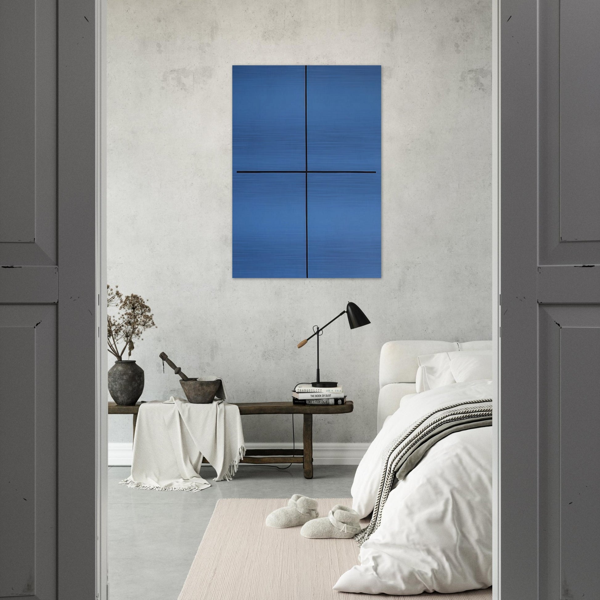Event in Blue - 1994 - Leon Polk Smith Brushed Aluminum Print - 70x100 cm / 28x40 inches | Leon Polk Smith Aluminum Print | Leon Polk Smith Prints