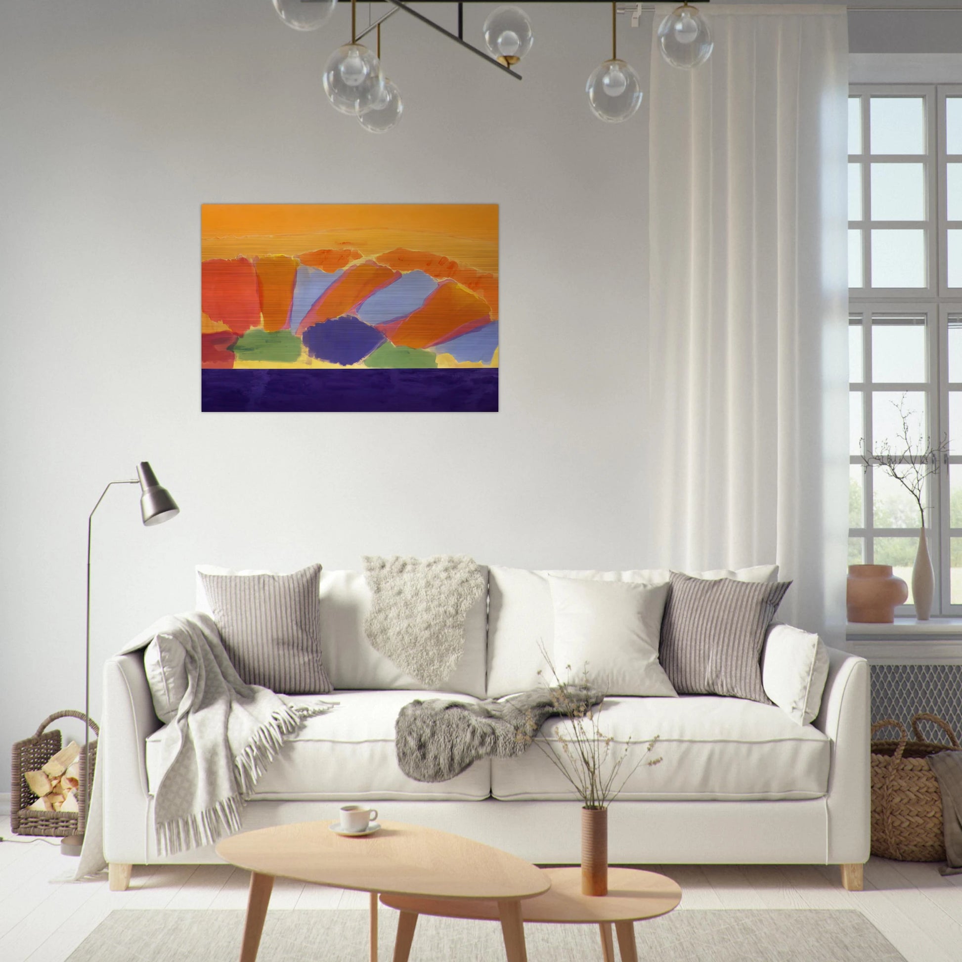 Uriel - 1978 - Ronnie Landfield Brushed Aluminum Print - 70x100 cm / 28x40 inches | Ronnie Landfield Aluminum Print | Ronnie Landfield Prints