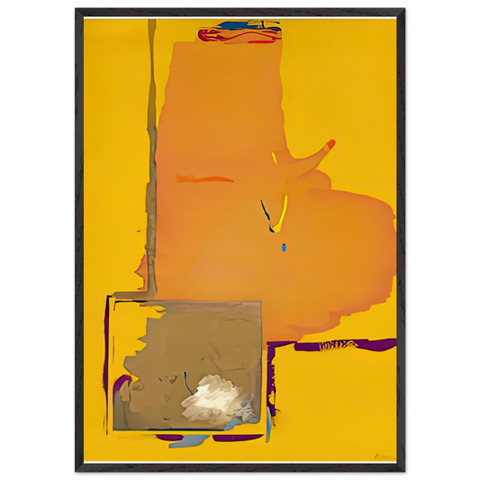 Mardi Gras 1987- - Helen Frankenthaler 70x100 cm / 28x40 inches Framed Art Print – Black Wooden Frame