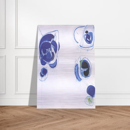 Blue Balls VII - Sam Francis Brushed Aluminum Print - 70x100 cm / 28x40 inches | Sam Francis Aluminum Print | Sam Francis Prints