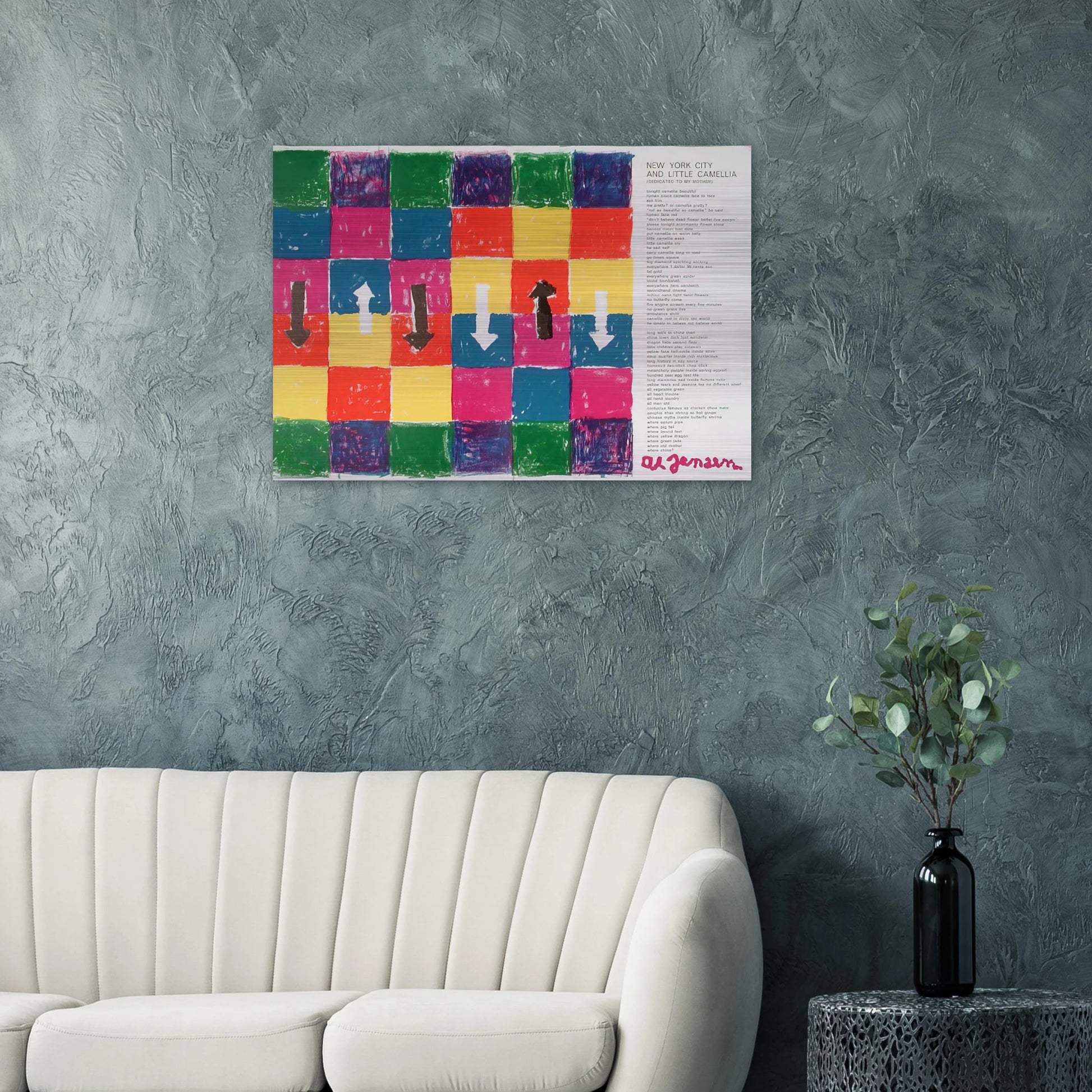 Hommage to Blake Prince tirée de l'album «1 ø Life» - 1964 - Alfred Jensen Brushed Aluminum Print - 70x100 cm / 28x40 inches | Alfred Jensen Aluminum Print | Alfred Jensen Prints