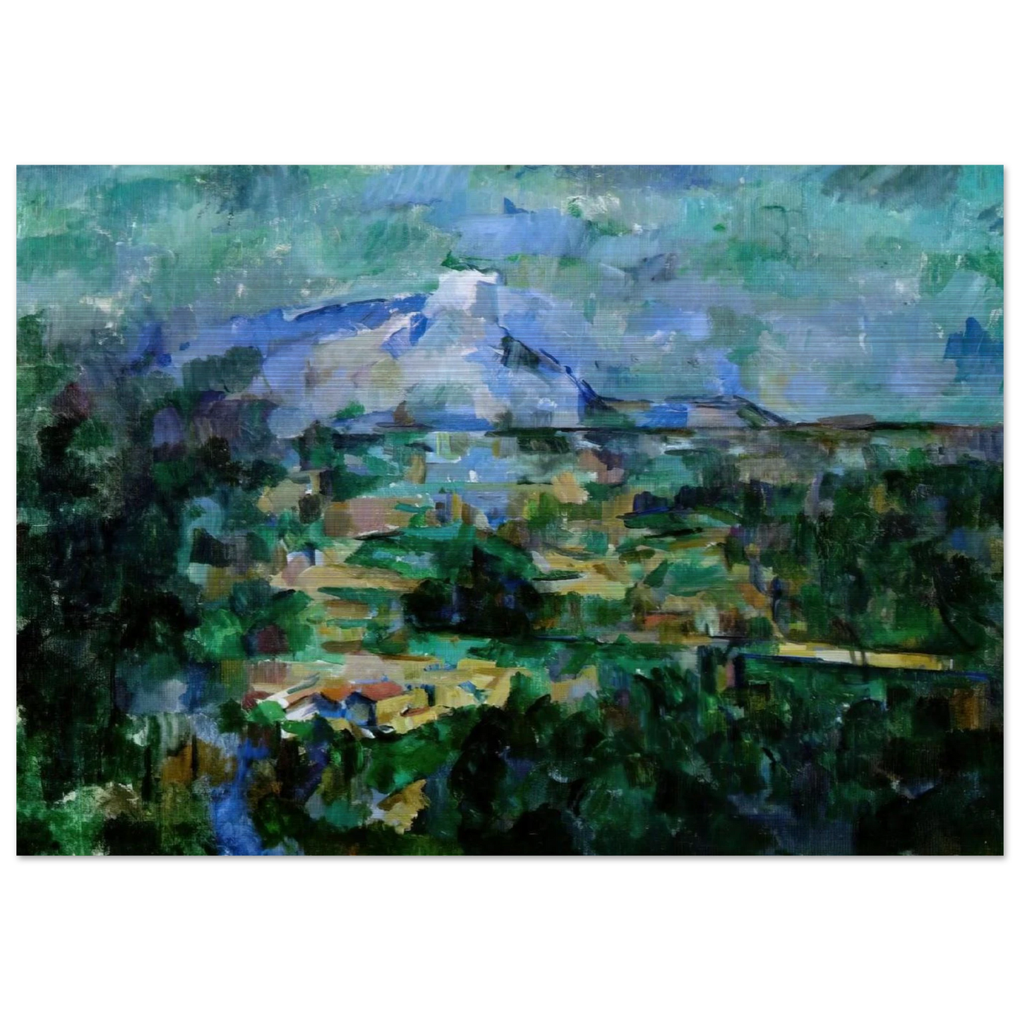Montagne Sainte-Victoire from Lauves - Paul Cézanne Brushed Aluminum Print - 70x100 cm / 28x40 inches | Paul Cézanne Aluminum Print | Paul Cézanne Prints