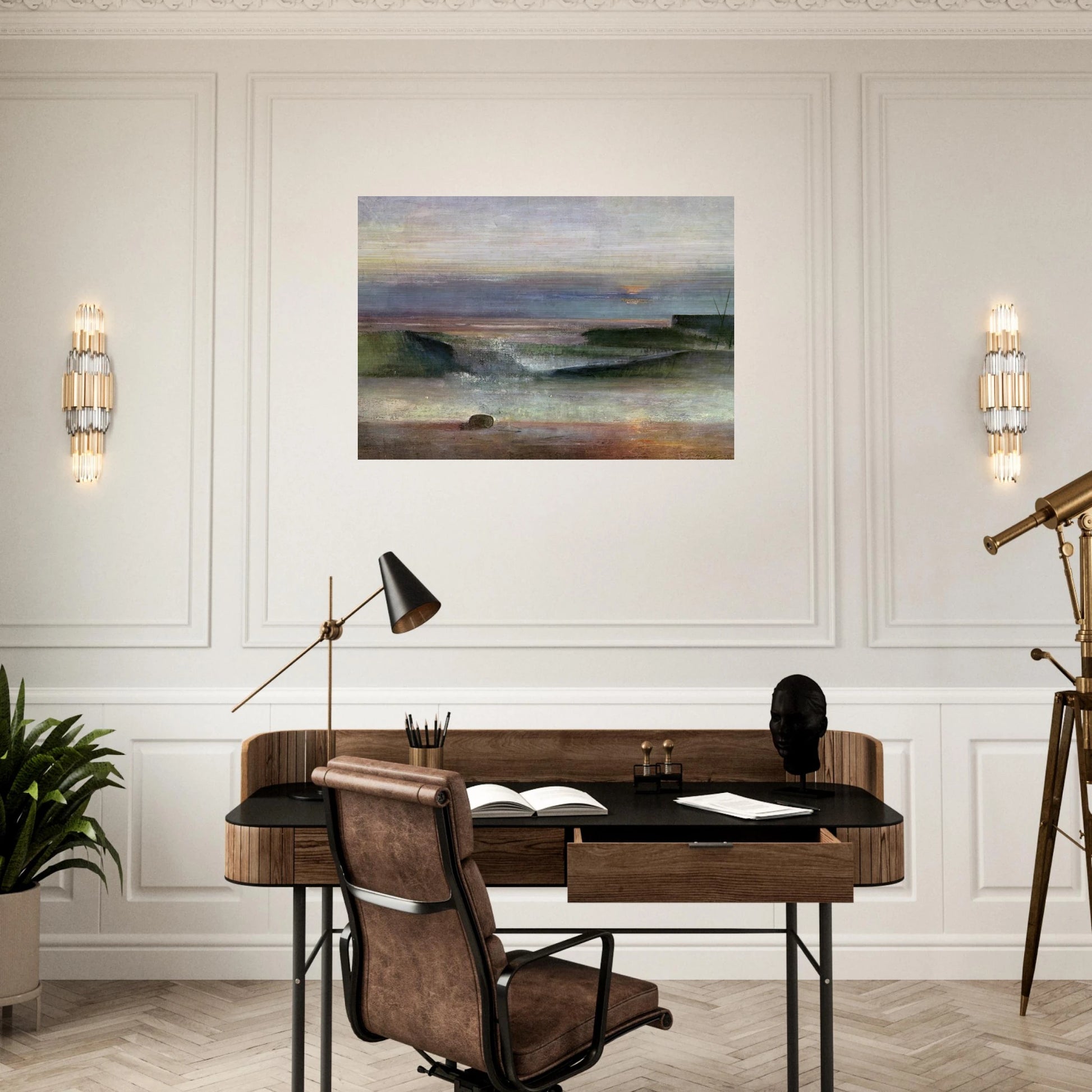 The Wave - 1944 - Victor Pasmore Brushed Aluminum Print - 70x100 cm / 28x40 inches | Victor Pasmore Aluminum Print | Victor Pasmore Prints
