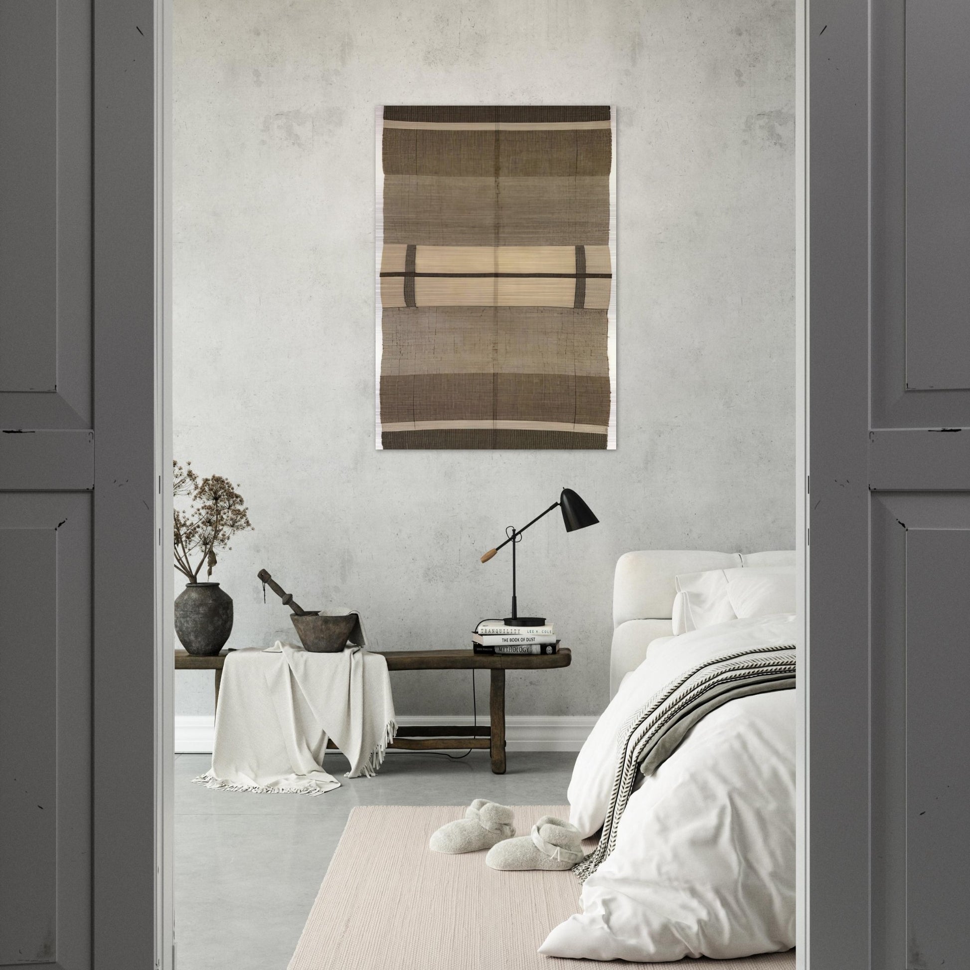 WALL HANGING 1924 - Anni Albers Brushed Aluminum Print - 70x100 cm / 28x40 inches | Anni Albers Aluminum Print | Anni Albers Prints