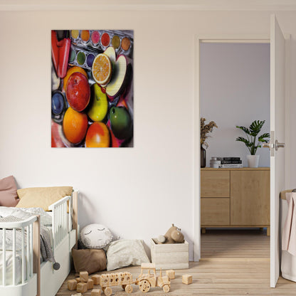 ENERGY APPLES 1980 - Audrey Flack Brushed Aluminum Print - 70x100 cm / 28x40 inches | Audrey Flack Aluminum Print | Audrey Flack Prints