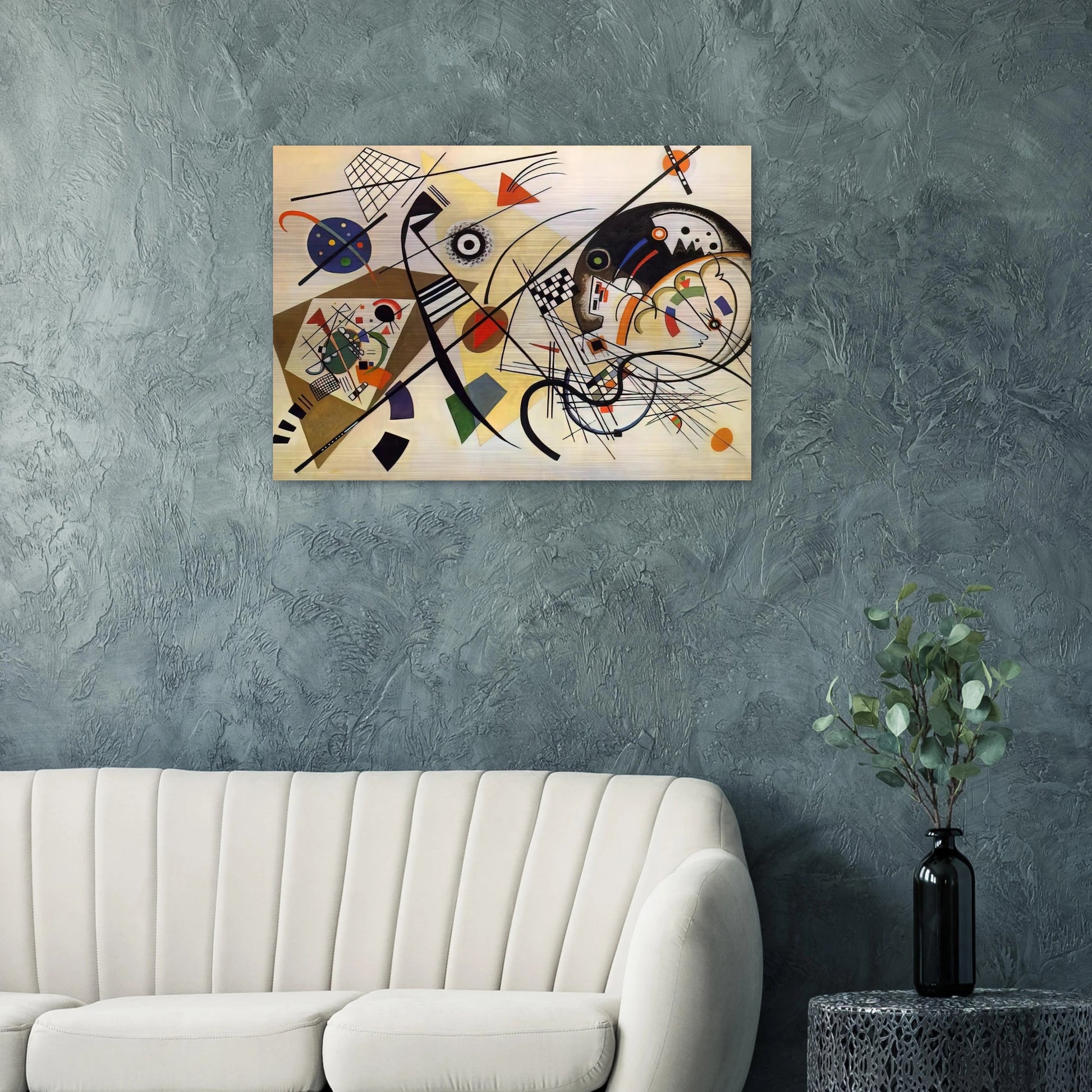 TRANSVERSE LINE 1923 - Wassily Kandinsky Brushed Aluminum Print - 70x100 cm / 28x40 inches | Wassily Kandinsky Aluminum Print | Wassily Kandinsky Prints