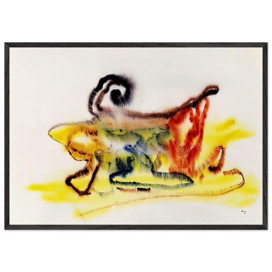 UNTITLED 1961 N4 - Henri Michaux 70x100 cm / 28x40 inches Framed Art Print – Black Wooden Frame