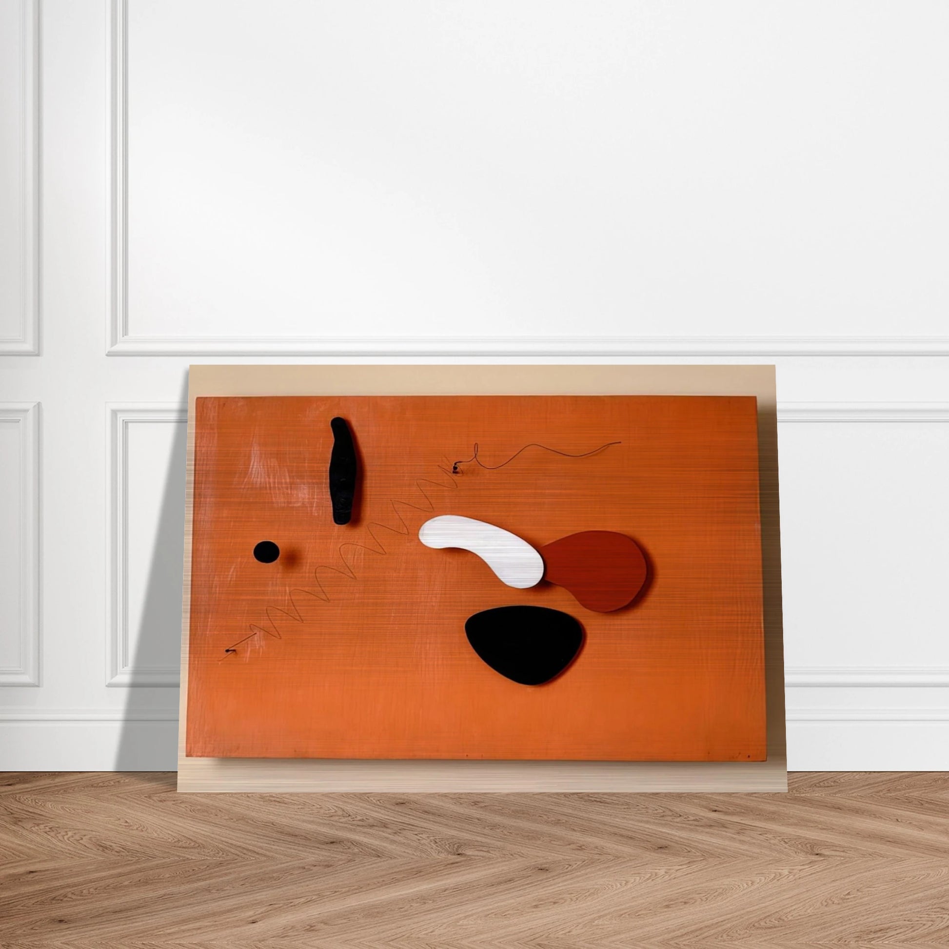 THE ORANGE PANEL 1936 - Alexander Calder Brushed Aluminum Print - 70x100 cm / 28x40 inches | Alexander Calder Aluminum Print | Alexander Calder Prints