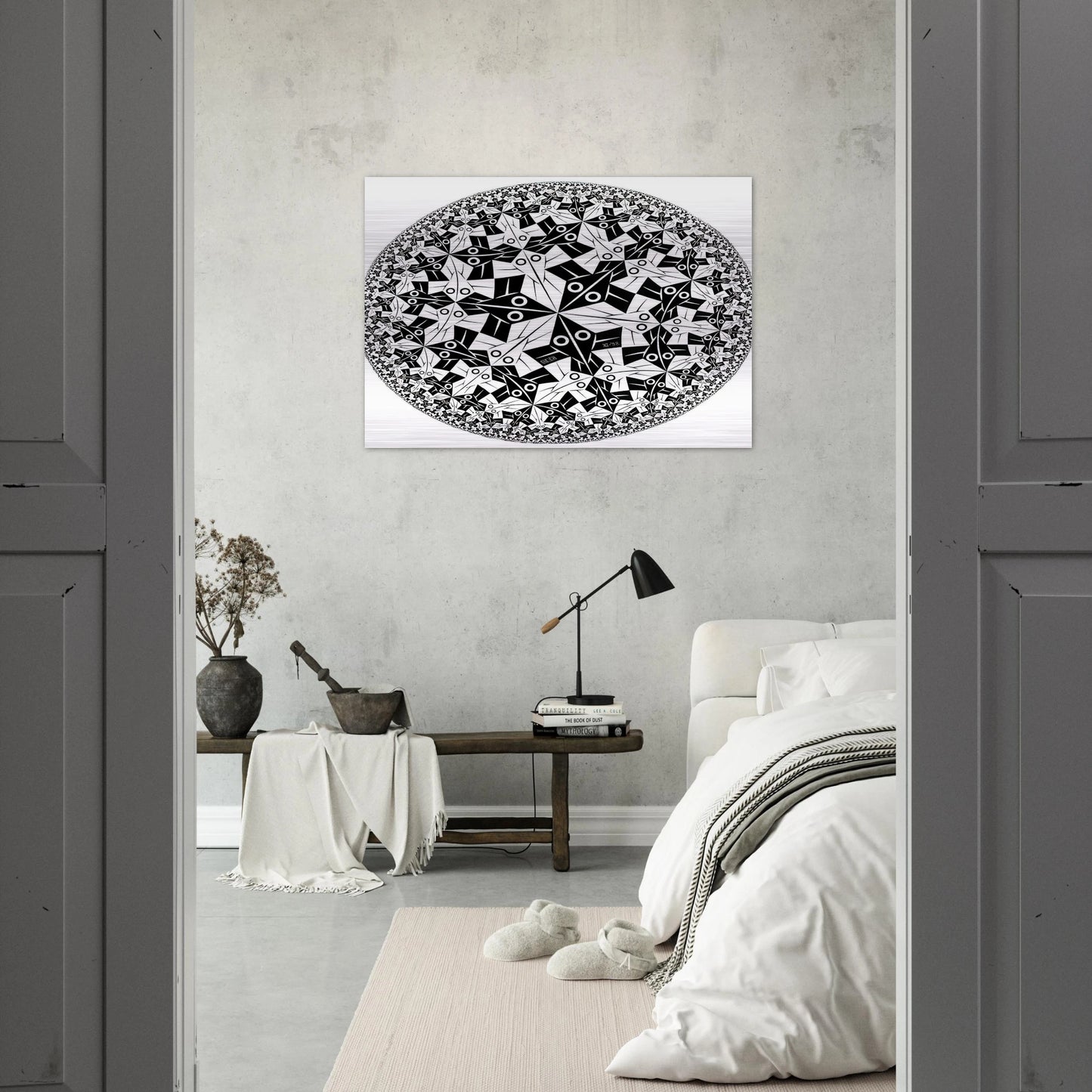 CIRCLE LIMIT I - MC Escher Brushed Aluminum Print - 70x100 cm / 28x40 inches | MC Escher Aluminum Print | MC Escher Prints