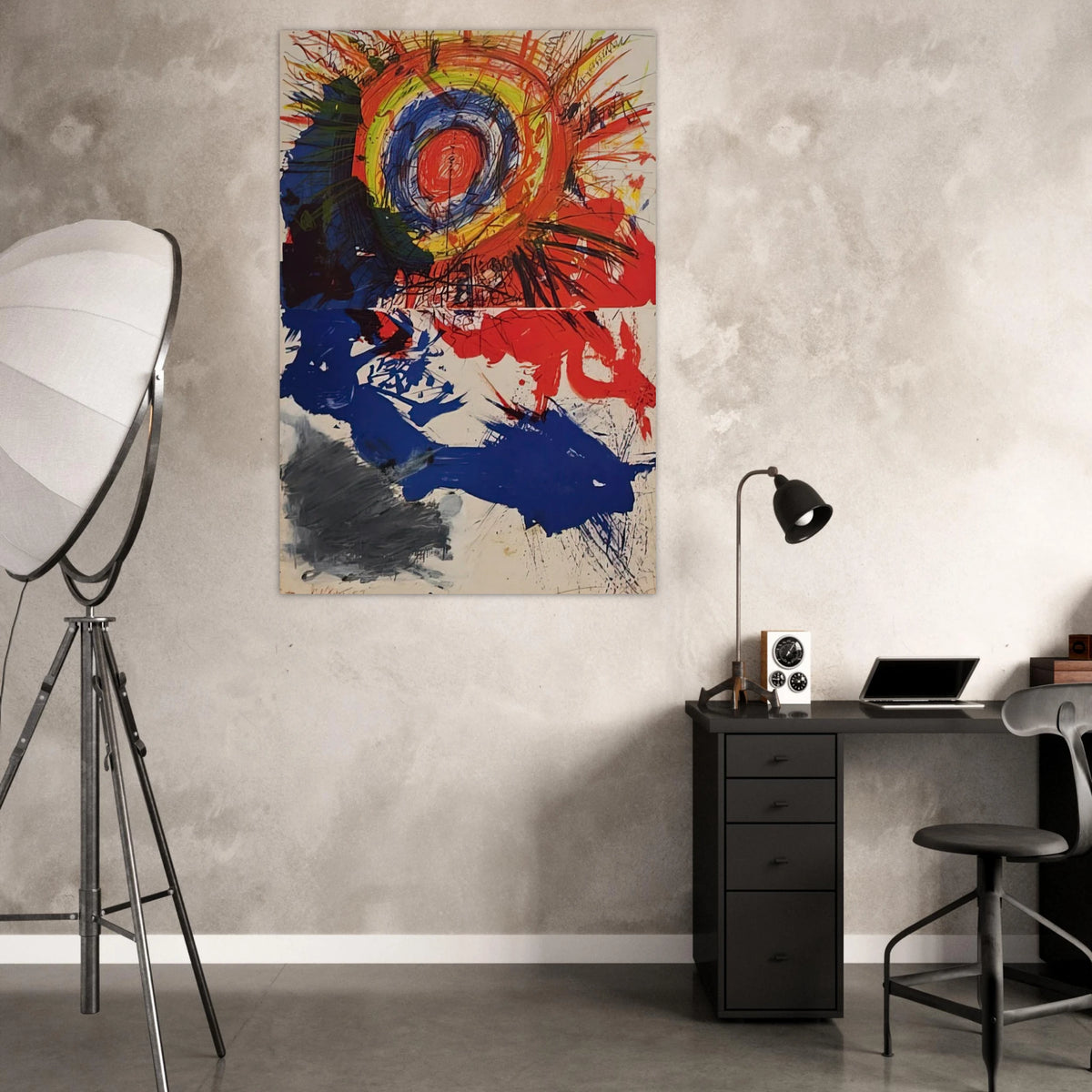 Composition - 1957 - Walasse Ting Art Prints - 100x150 cm / 40x60″ inches | Walasse Ting Poster | Walasse Ting Prints
