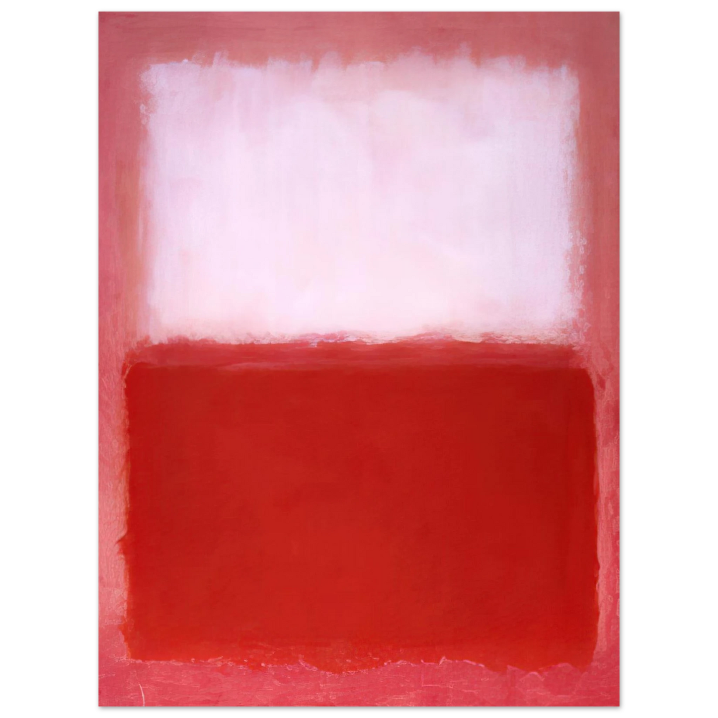 Mark Rothko - White Over Red - 1957 Wall Art - 30x40 cm / 12x16 inches - Premium Wooden Framed Poster With Fine Art Paper-canvas - White frame