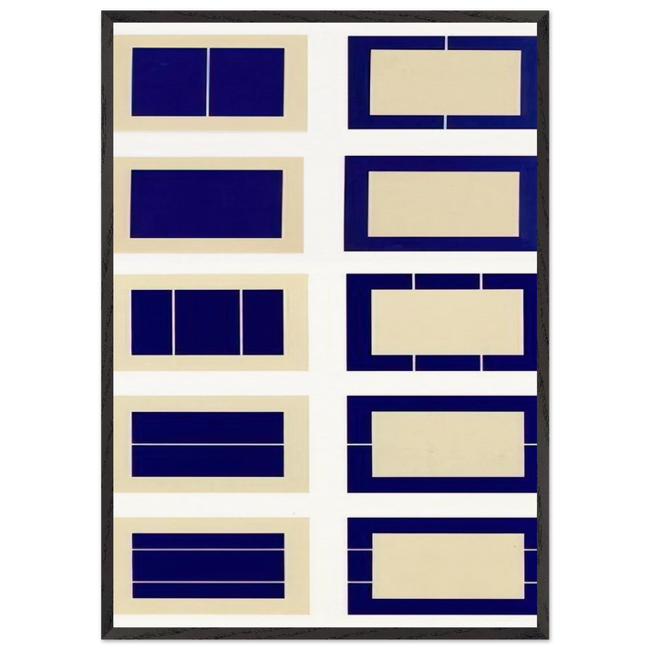 Untitled S 167-176 - 1988 - Donald Judd 70x100 cm / 28x40 inches Framed Art Print – Black Wooden Frame