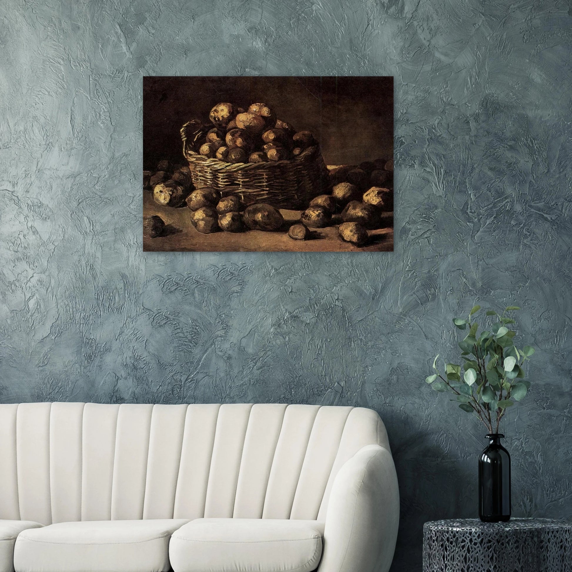 Basket of Potatoes - Vincent van Gogh Brushed Aluminum Print - 70x100 cm / 28x40 inches | Vincent van Gogh Aluminum Print | Vincent van Gogh Prints