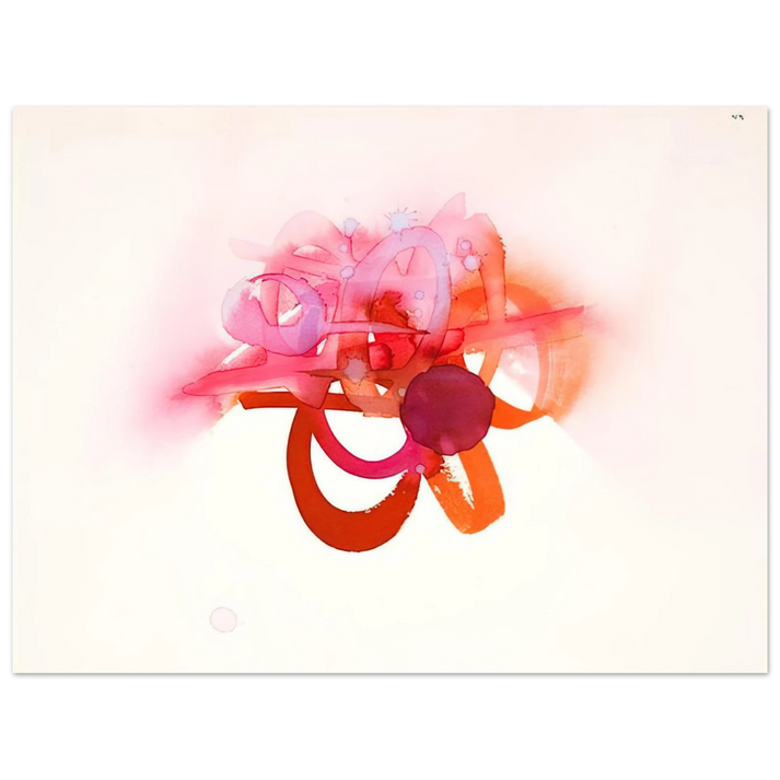 Luis Feito - UNTITLED RED ORANGE AND PINK  75x100 cm / 30x40inches Fine Art Poster