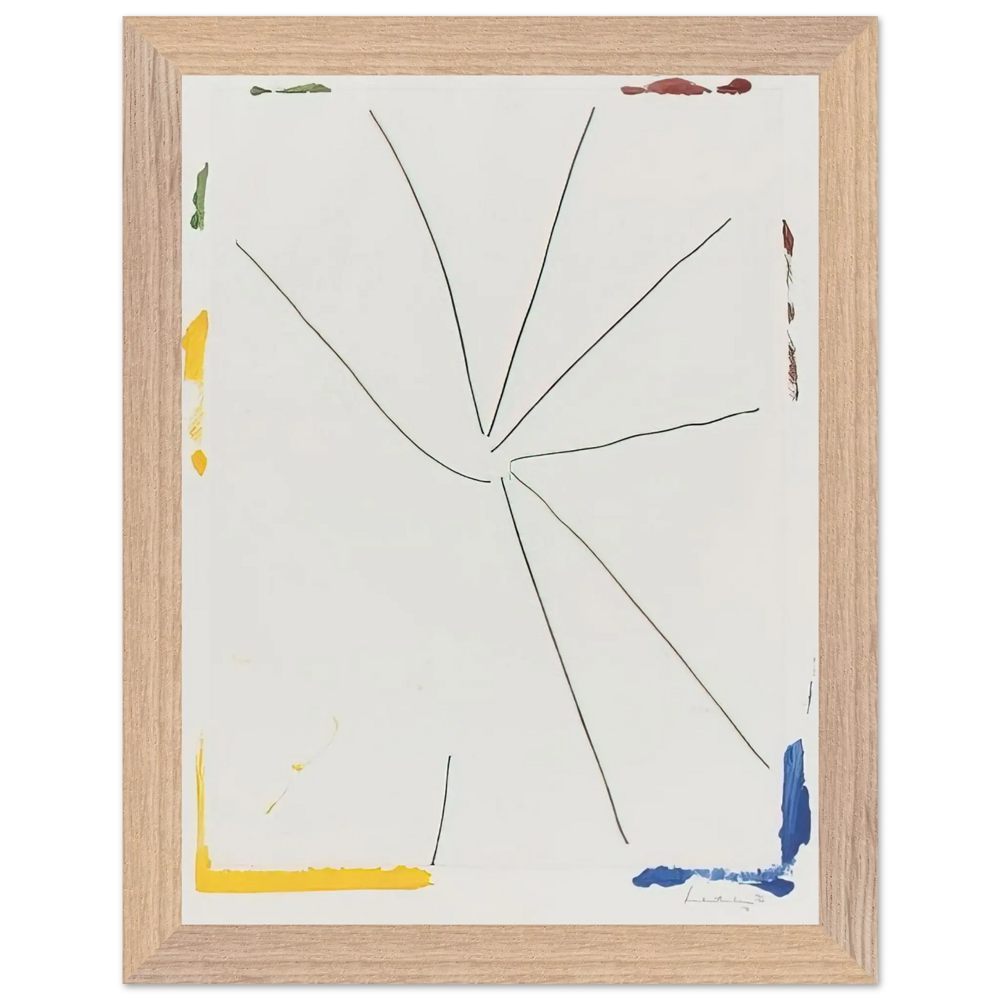Helen Frankenthaler - Free Wheeling - 1971 Wall art - 20x25 cm / 8x10 Inches - Premium Wooden Framed Poster With Fine Art Paper - White frame