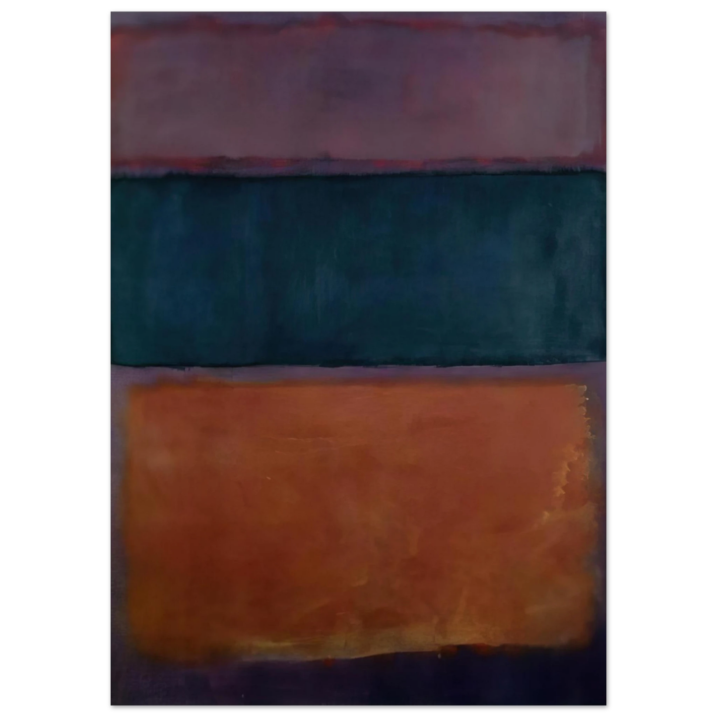 Helen Frankenthaler - Untitled - 1963 Wall art - 13x18 cm / 5x7 inches - Premium Wooden Framed Poster With Fine Art Paper-canvas - Black frame