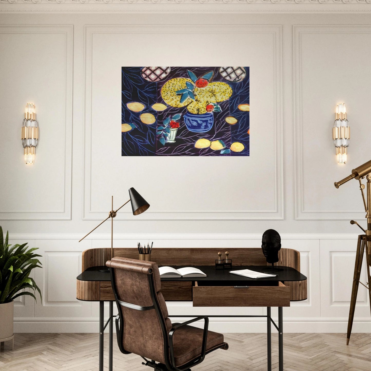 LEMONS AND MIMOSA 1944 - Henri Matisse Brushed Aluminum Print - 70x100 cm / 28x40 inches | Henri Matisse Aluminum Print | Henri Matisse Prints