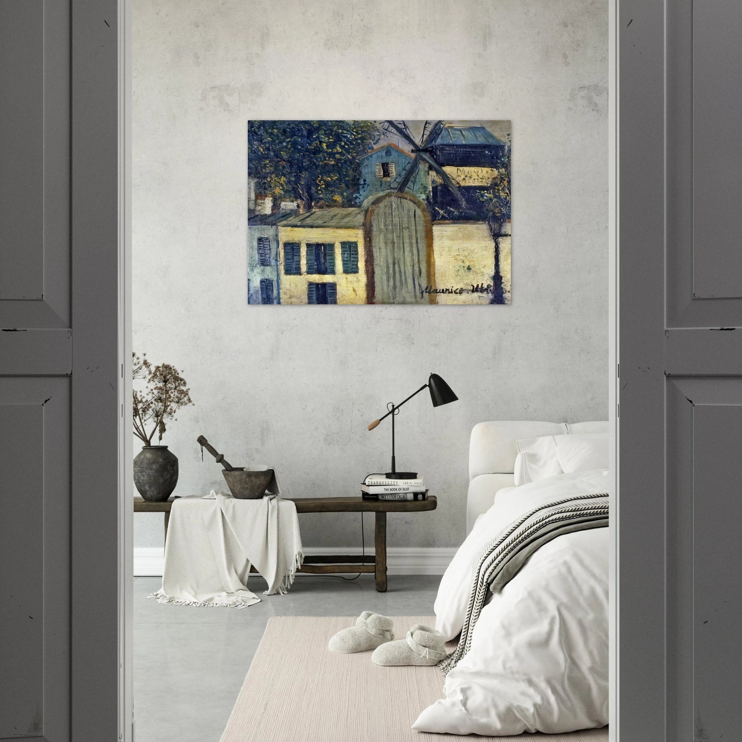 MOULIN DE LA GALETTE 1 - Maurice Utrillo Brushed Aluminum Print - 70x100 cm / 28x40 inches | Maurice Utrillo Aluminum Print | Maurice Utrillo Prints