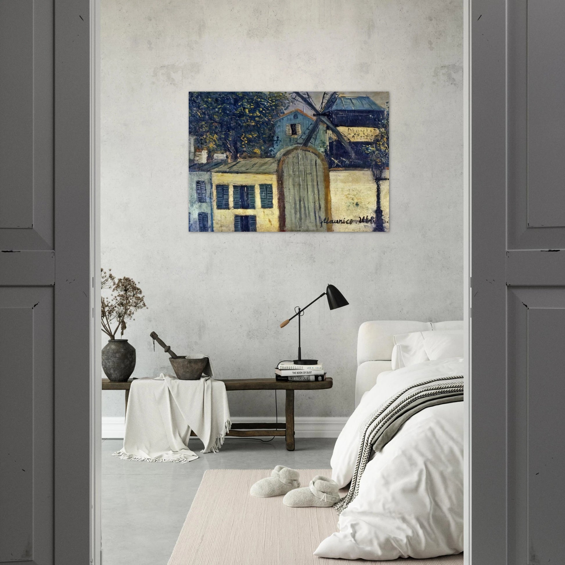 MOULIN DE LA GALETTE 1 - Maurice Utrillo Brushed Aluminum Print - 70x100 cm / 28x40 inches | Maurice Utrillo Aluminum Print | Maurice Utrillo Prints