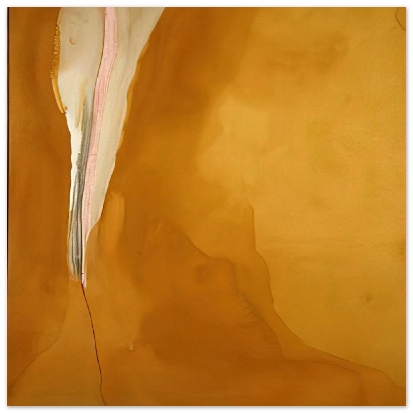 Helen Frankenthaler - Coral Wedge - 1972 Wall art - 60x90 cm / 24x36 inches - Premium Wooden Framed Poster With Fine Art Paper-canvas - Black frame
