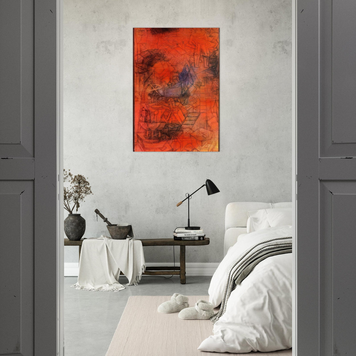 GROYNES 1925 - Paul Klee Brushed Aluminum Print - 70x100 cm / 28x40 inches | Paul Klee Aluminum Print | Paul Klee Prints