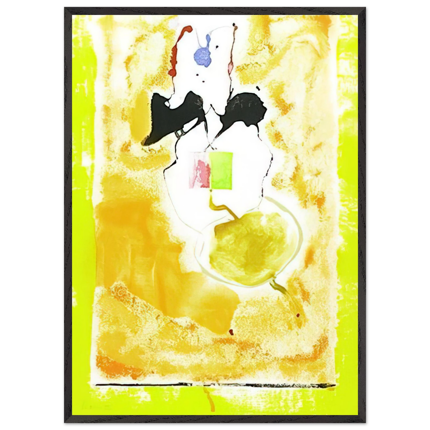Helen Frankenthaler - Solar Imp - 2001 Wall art - 15x20 cm / 6x8 inches - Premium Wooden Framed Poster With Fine Art Paper-canvas - Wood frame
