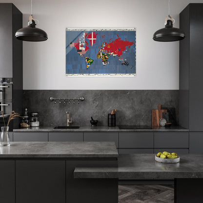MAPPA 1978 - Alighiero Boetti Acrylic Print - 70x100 cm / 28x40″ inches