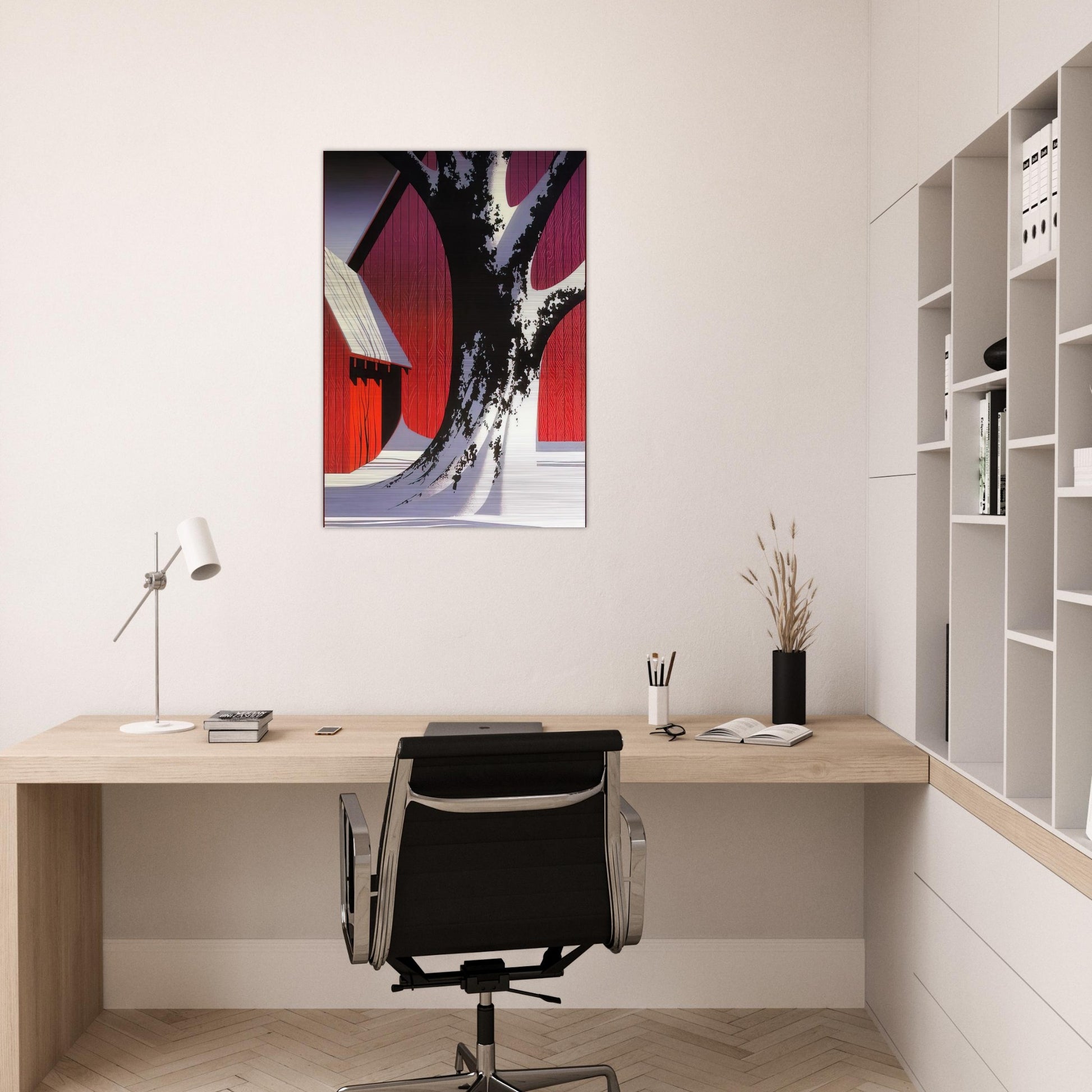 Ruby - Eyvind Earle Brushed Aluminum Print - 70x100 cm / 28x40 inches | Eyvind Earle Aluminum Print | Eyvind Earle Prints