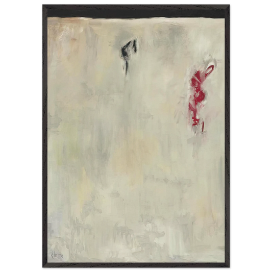 October Field - 1960 - Theodoros Stamos 70x100 cm / 28x40 inches Framed Art Print – Black Wooden Frame