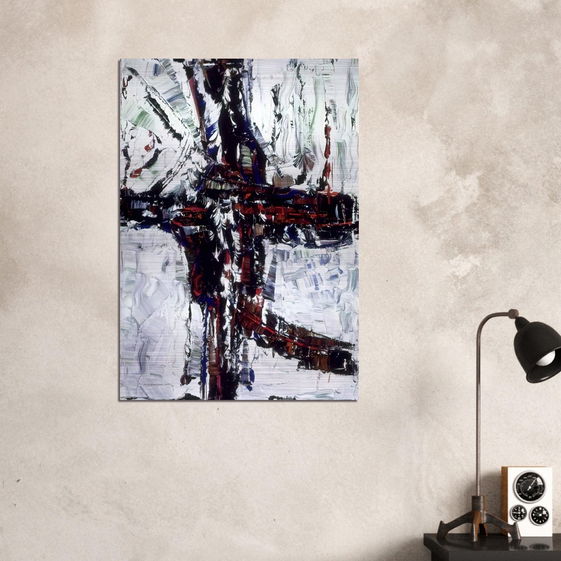 Chemin d hiver - Jean-Paul Riopelle Brushed Aluminum Print - 70x100 cm / 28x40 inches | Jean-Paul Riopelle Aluminum Print | Jean-Paul Riopelle Prints