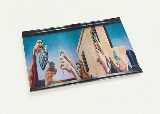 OUTREACHING HANDS 1931 By Thomas Hart Benton Pack of 10 Post Cards | Thomas Hart Benton Post Cards | A6 (10.5 x 14.8 cm) - 4.1 x 5.8 inches