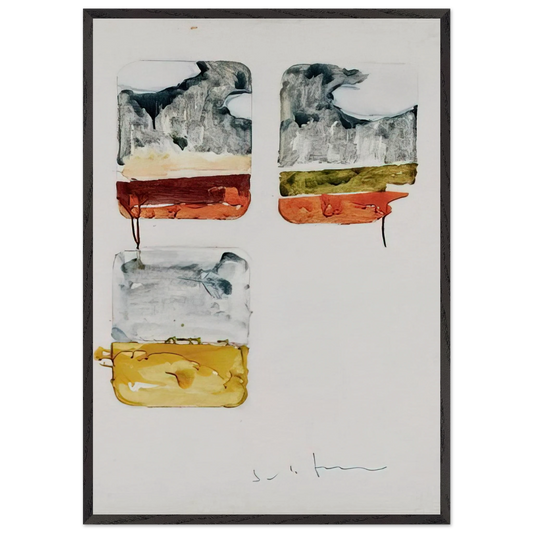 Untitled - 1979 N4 - Mario Schifano 70x100 cm / 28x40 inches Framed Art Print – Black Wooden Frame