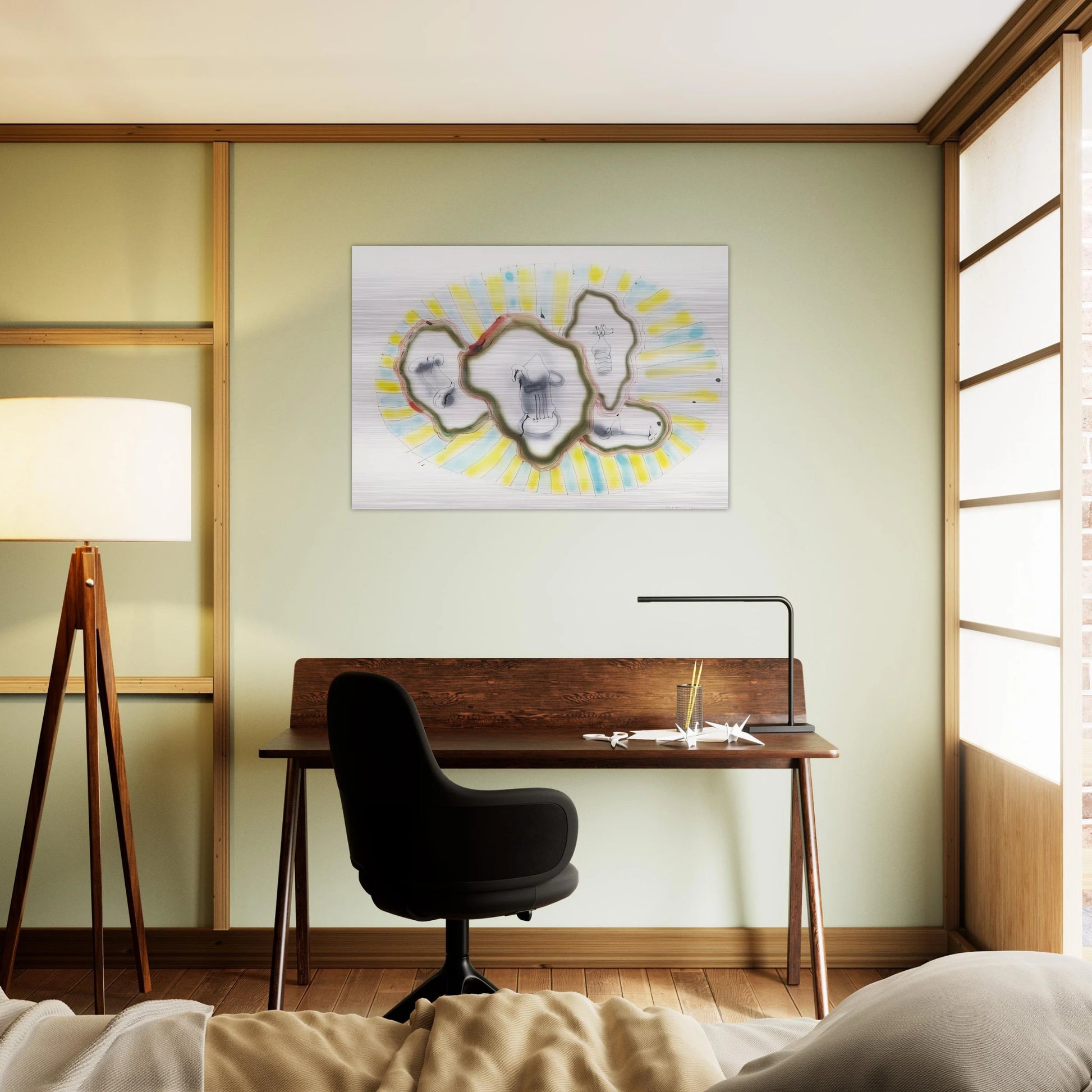 Untitled ABC 52 - 1965 - John Altoon Brushed Aluminum Print - 70x100 cm / 28x40 inches | John Altoon Aluminum Print | John Altoon Prints