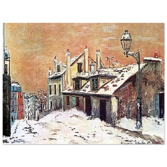 Maurice Utrillo - WINTER SCENE  75x100 cm / 30x40inches Fine Art Poster