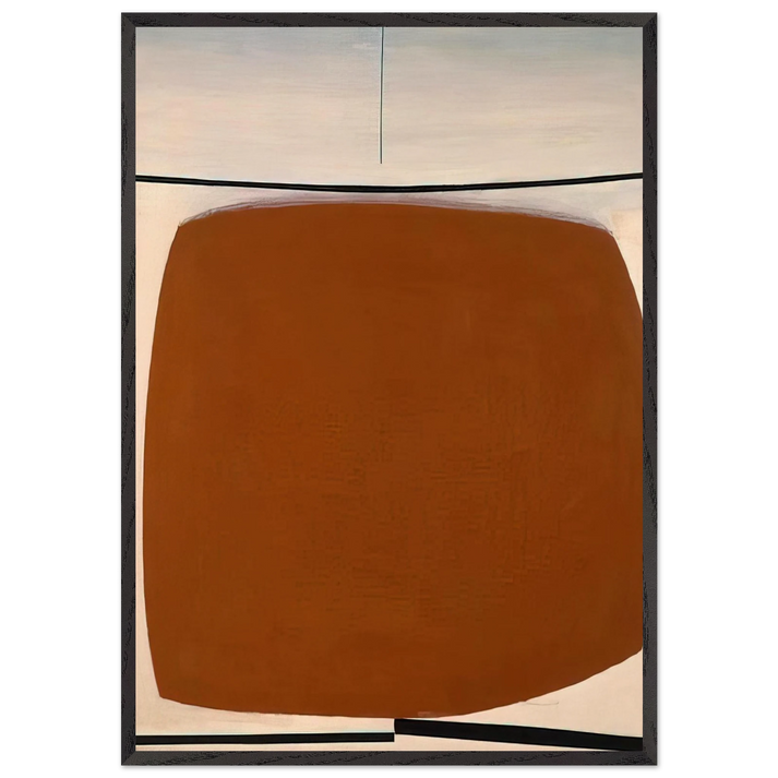 Yellow Abstract - 1961 - Victor Pasmore 70x100 cm / 28x40 inches Framed Art Print – Black Wooden Frame