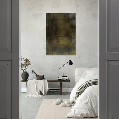 GREY OCHRE 1958 - Antoni Tapies Brushed Aluminum Print - 70x100 cm / 28x40 inches | Antoni Tapies Aluminum Print | Antoni Tapies Prints