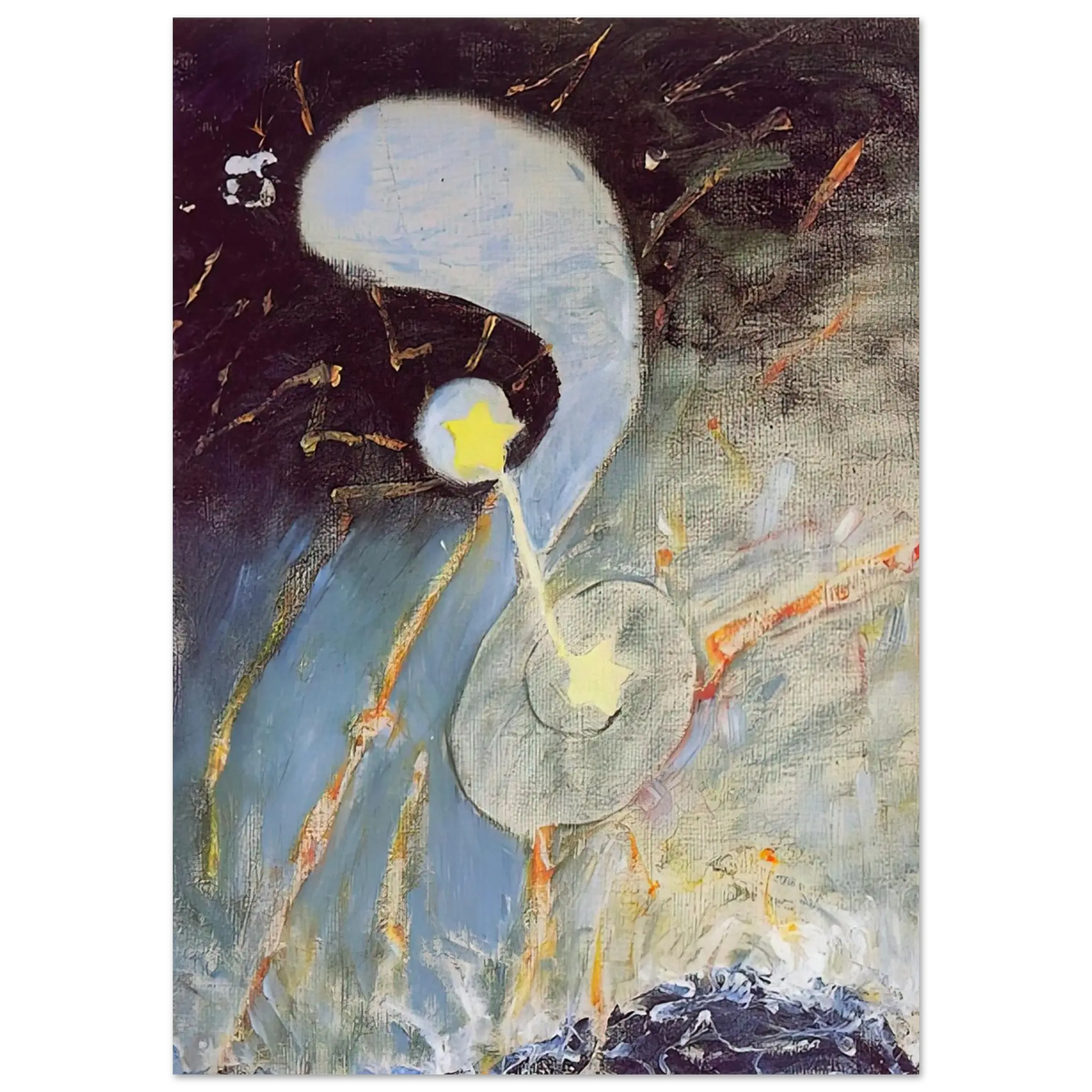 Hilma af Klint - CHAOS NR 2 1906 Wall art - 20x25 cm / 8x10 Inches - Premium Wooden Framed Poster With Fine Art Paper - Wood frame