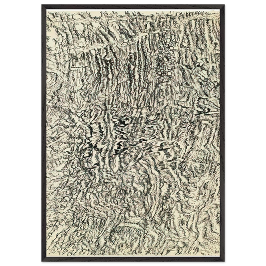 Dessin mescalinien - 1958 - Henri Michaux 70x100 cm / 28x40 inches Framed Art Print – Black Wooden Frame