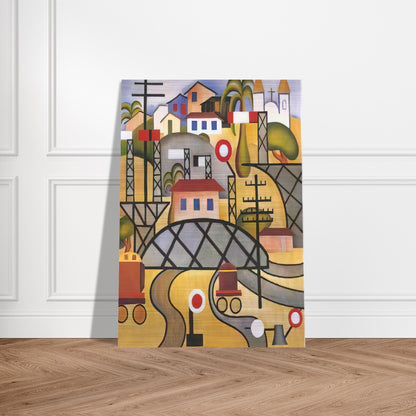E.F.C.B. Estrada de Ferro Central do Brasil - Tarsila do Amaral Brushed Aluminum Print - 70x100 cm / 28x40 inches | Tarsila do Amaral Aluminum Print | Tarsila do Amaral Prints