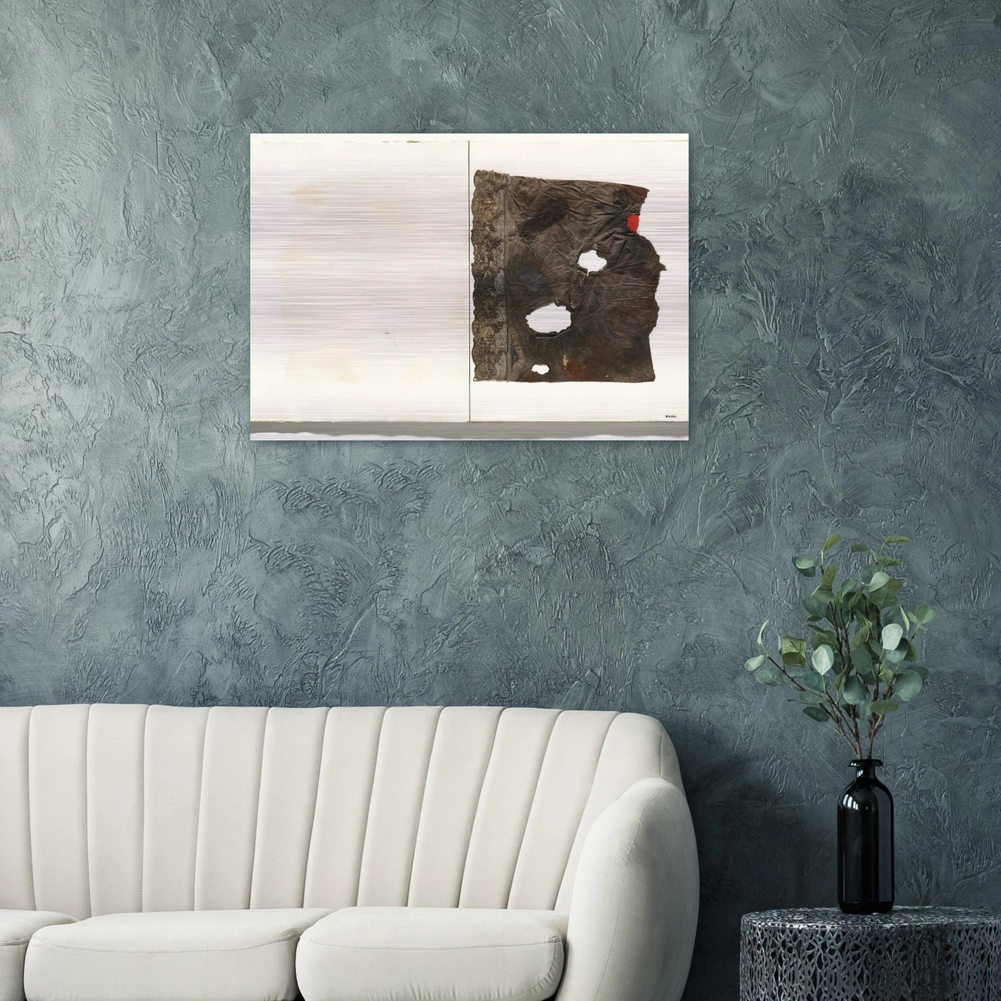 Plate from 17 variazioni su temi proposti per una pura ideologia fonetica - 1955 - Alberto Burri Brushed Aluminum Print - 70x100 cm / 28x40 inches | Alberto Burri Aluminum Print | Alberto Burri Prints