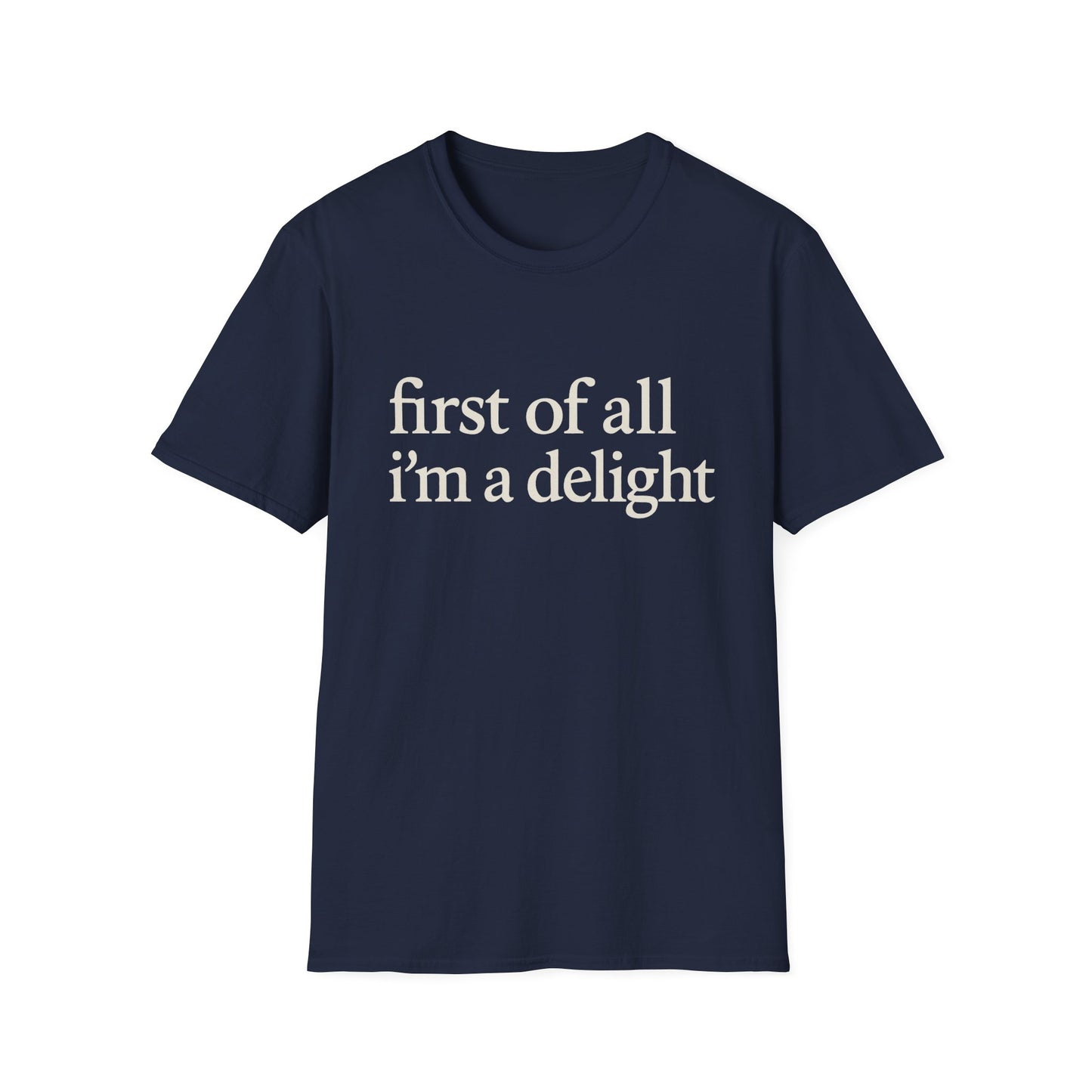„Zuallererst bin ich eine Freude“-Shirt, lustiges T-Shirt mit Spruch für Frauen, freches T-Shirt mit witzigem Grafikdruck, Geschenkidee für die beste Freundin