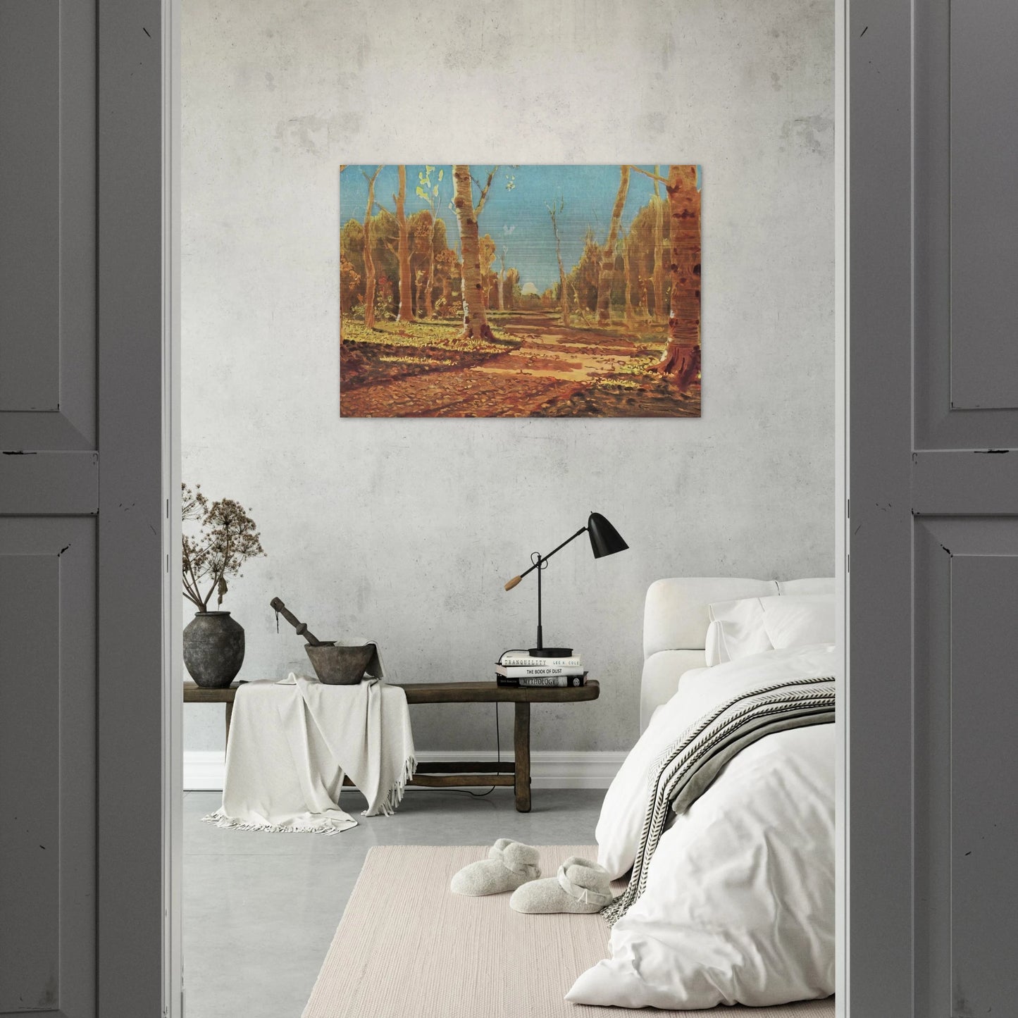 A Birch Grove - Arkhyp Kuindzhi Brushed Aluminum Print - 70x100 cm / 28x40 inches | Arkhyp Kuindzhi Aluminum Print | Arkhyp Kuindzhi Prints