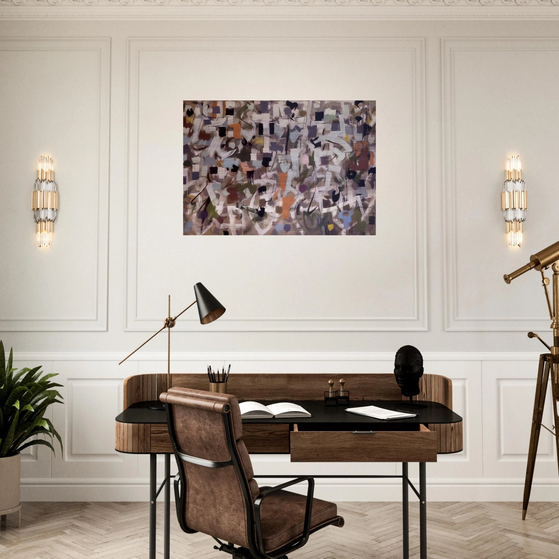 Number 15 - 1953 - Bradley Walker Tomlin Brushed Aluminum Print - 70x100 cm / 28x40 inches | Bradley Walker Tomlin Aluminum Print | Bradley Walker Tomlin Prints