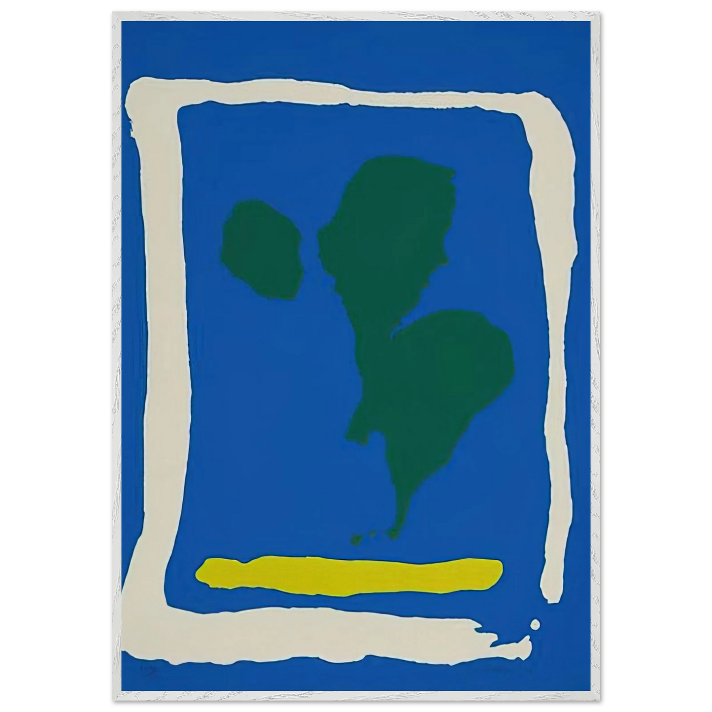 Helen Frankenthaler - Air Frame - 1965 Wall art - 30x30 cm / 12x12 inches - Premium Wooden Framed Poster With Fine Art Paper-canvas - Black frame