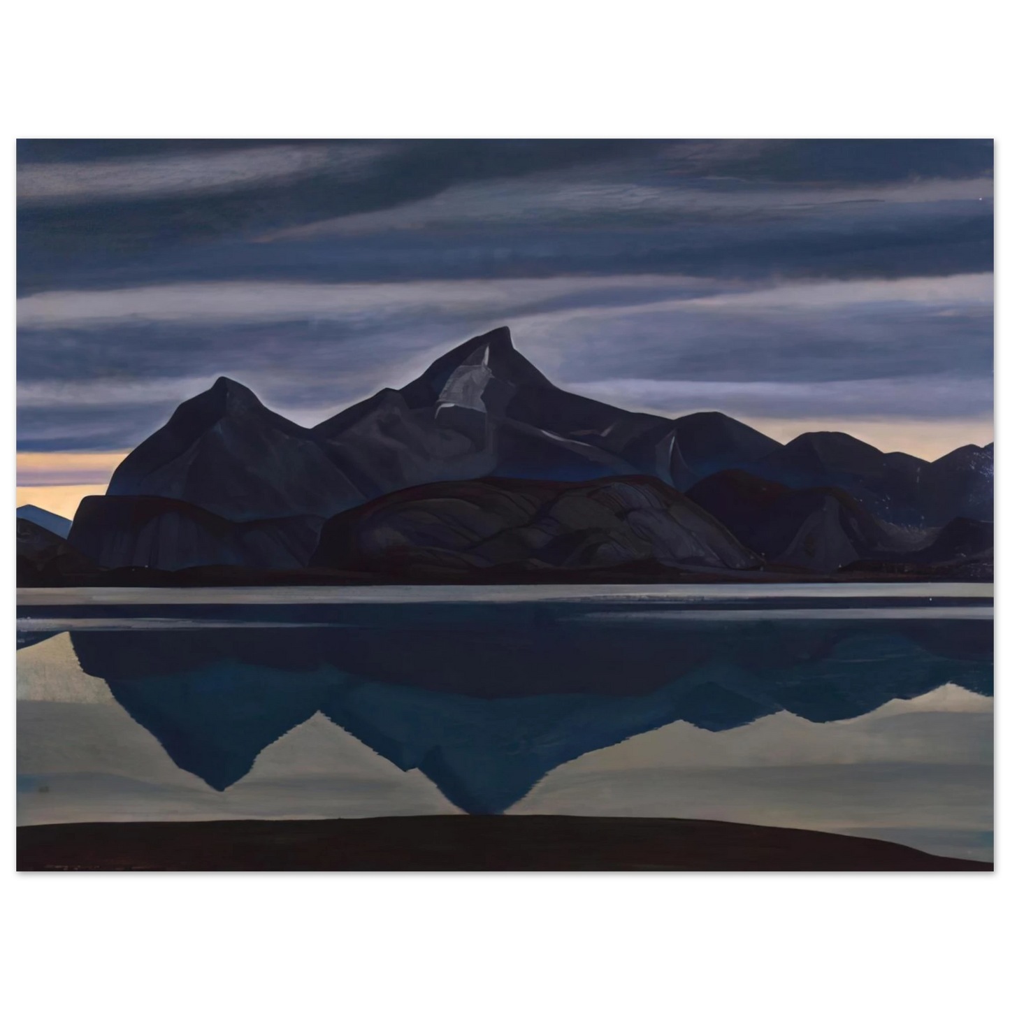 Rockwell Kent - Mirrored Mountain, South Greenland  75x100 cm / 30x40inches Fine Art Poster