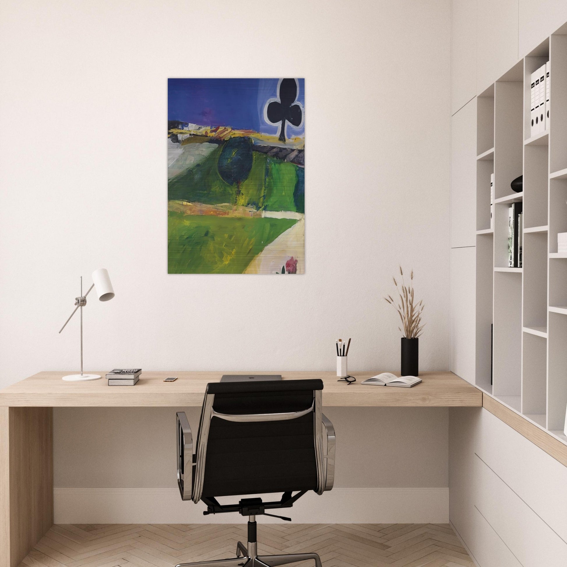Landscape with Figure - Richard Diebenkorn Brushed Aluminum Print - 70x100 cm / 28x40 inches | Richard Diebenkorn Aluminum Print | Richard Diebenkorn Prints