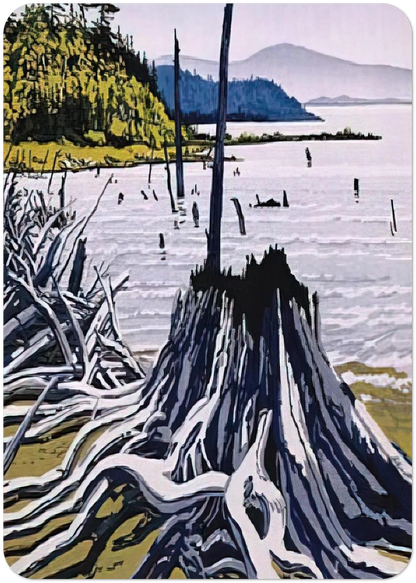 Flotsam-Allagash - 1995 By Neil Welliver Pack of 10 Post Cards | Neil Welliver Post Cards | A6 (10.5 x 14.8 cm) - 4.1 x 5.8 inches
