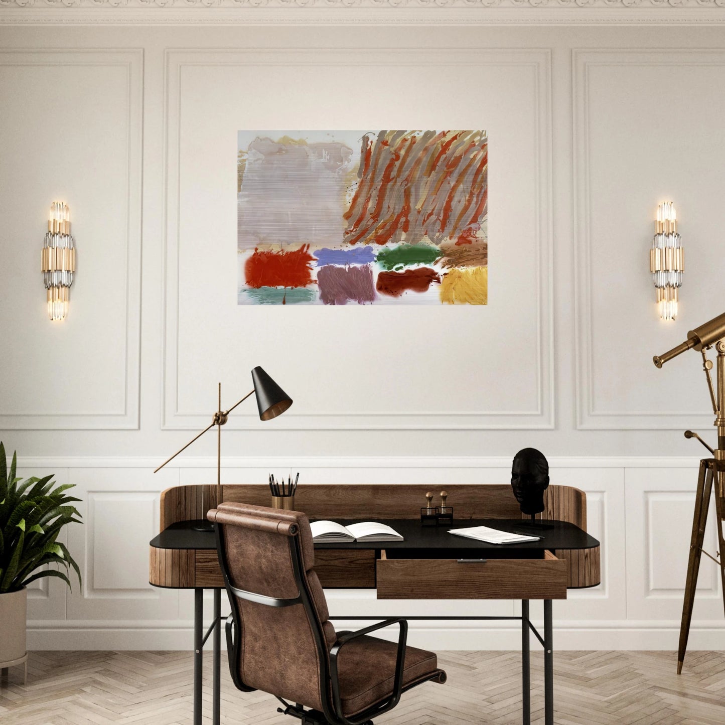 Orlando - 1980 - Albert Irvin Brushed Aluminum Print - 70x100 cm / 28x40 inches | Albert Irvin Aluminum Print | Albert Irvin Prints