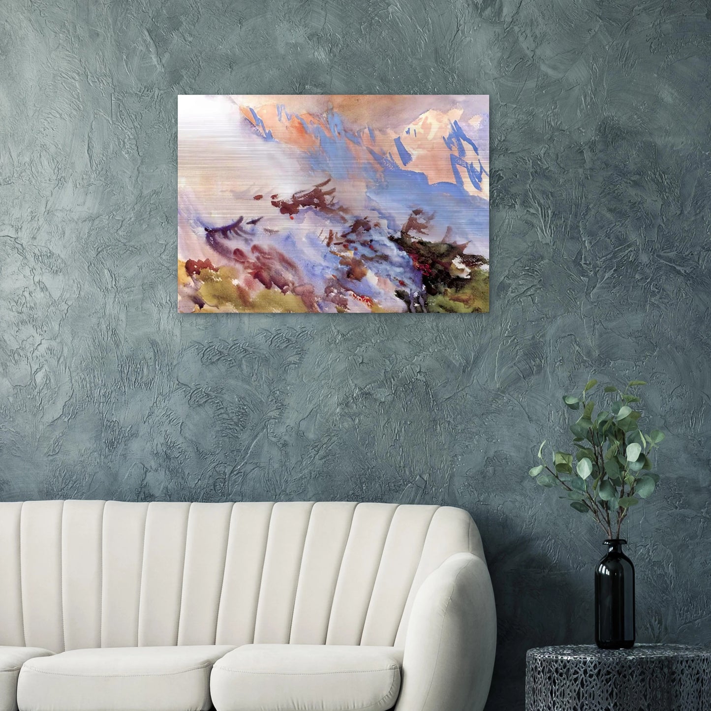 Mountain Fire - John Singer Sargent Brushed Aluminum Print - 70x100 cm / 28x40 inches | John Singer Sargent Aluminum Print | John Singer Sargent Prints
